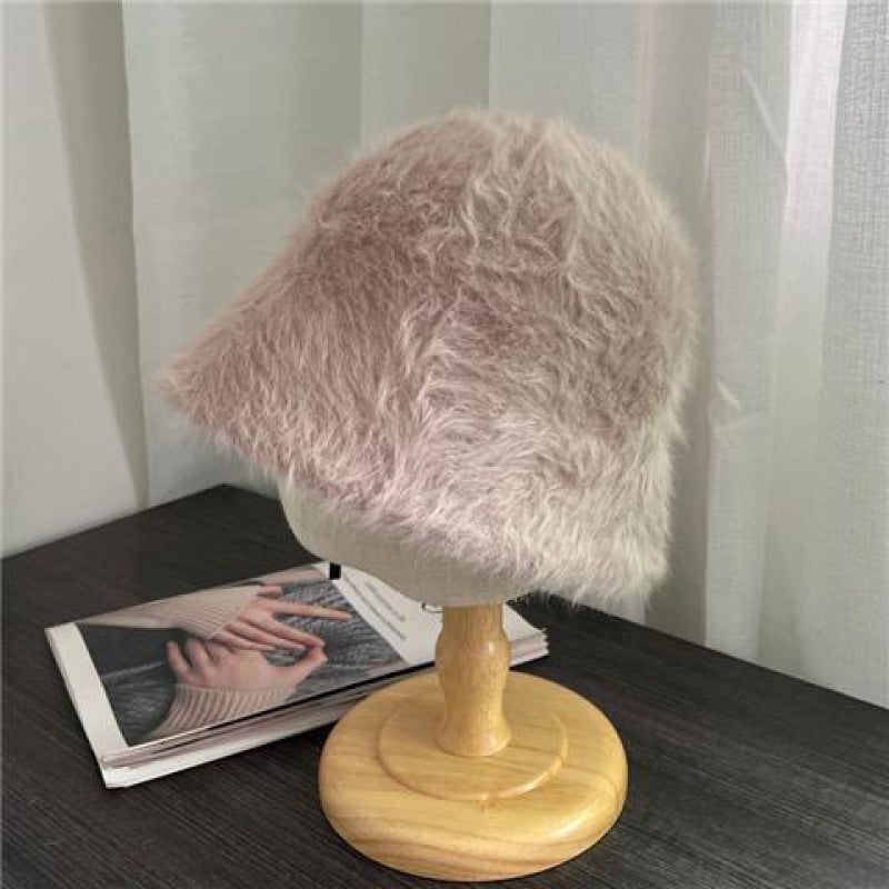 Wholesale Warm bucket hat autumn and winter furry plush Bucket Hat