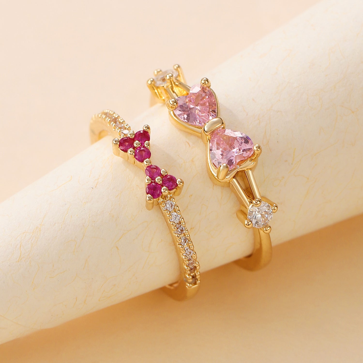 Anello squisito con zircone d'oro all'ingrosso