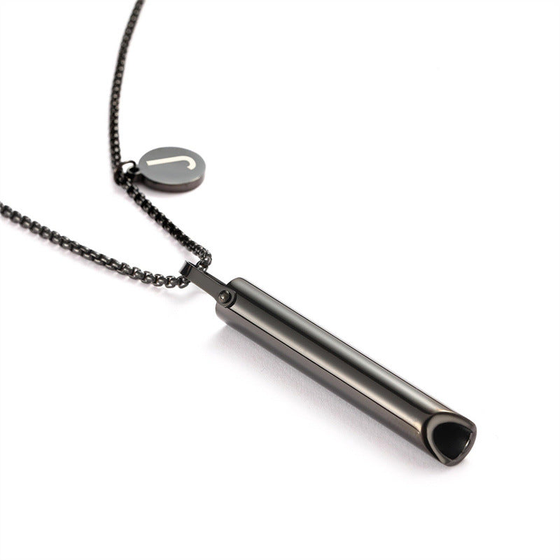 Wholesale Whistle with Letters Stainless Steel Pendant Necklaces ACC-NE-MS033