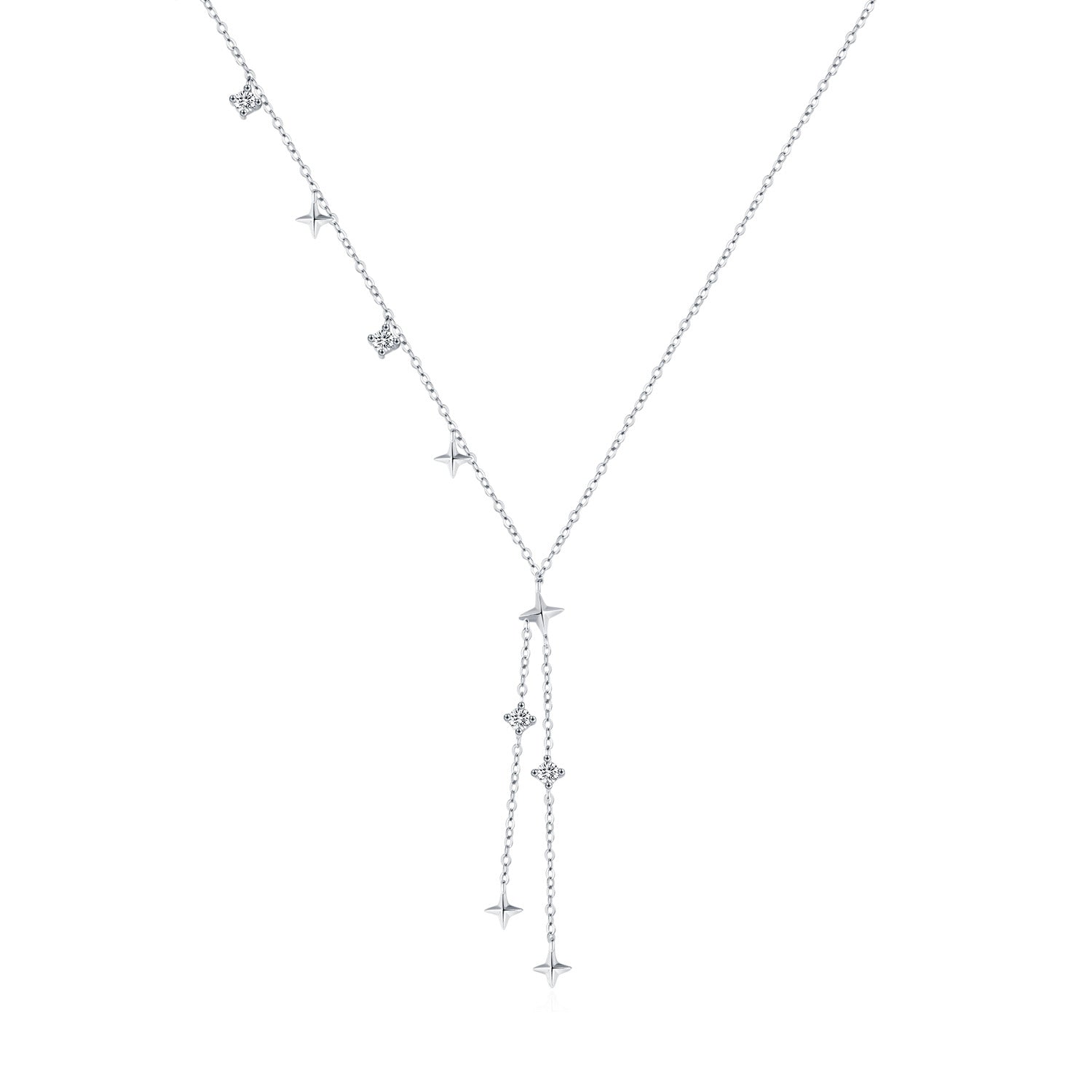 Wholesale s925 Silver Gothel Necklace Tassel Y-shaped Chain