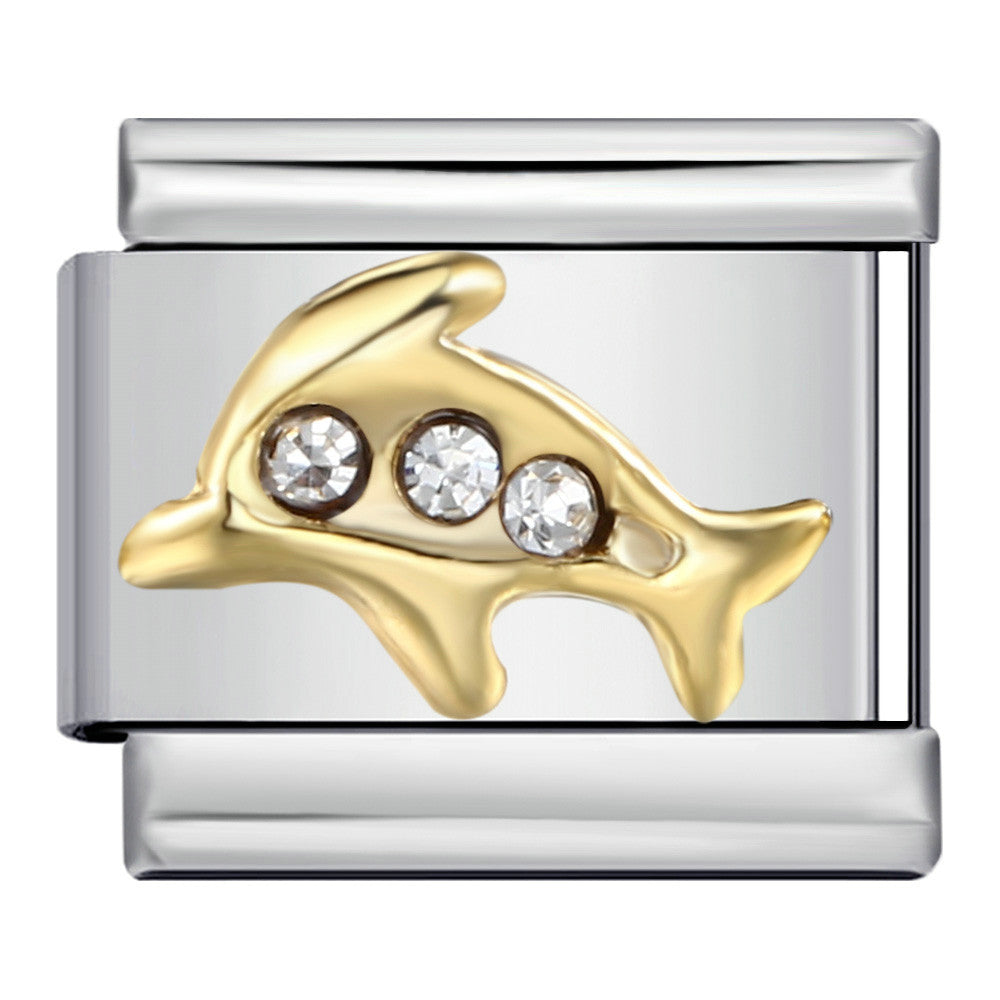 Wholesale 9mm Italian Charm Starter Bracelets DIY square Single Section Creative Stainless Steel Composable Bracelet