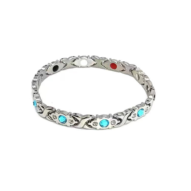Wholesale detachable energy magnet bracelet alloy diamond adjustable bracelet