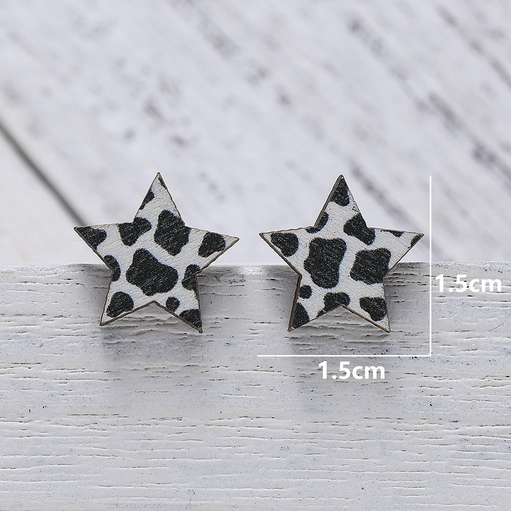 Wholesale western cowboy jewelry dairy love heart earrings