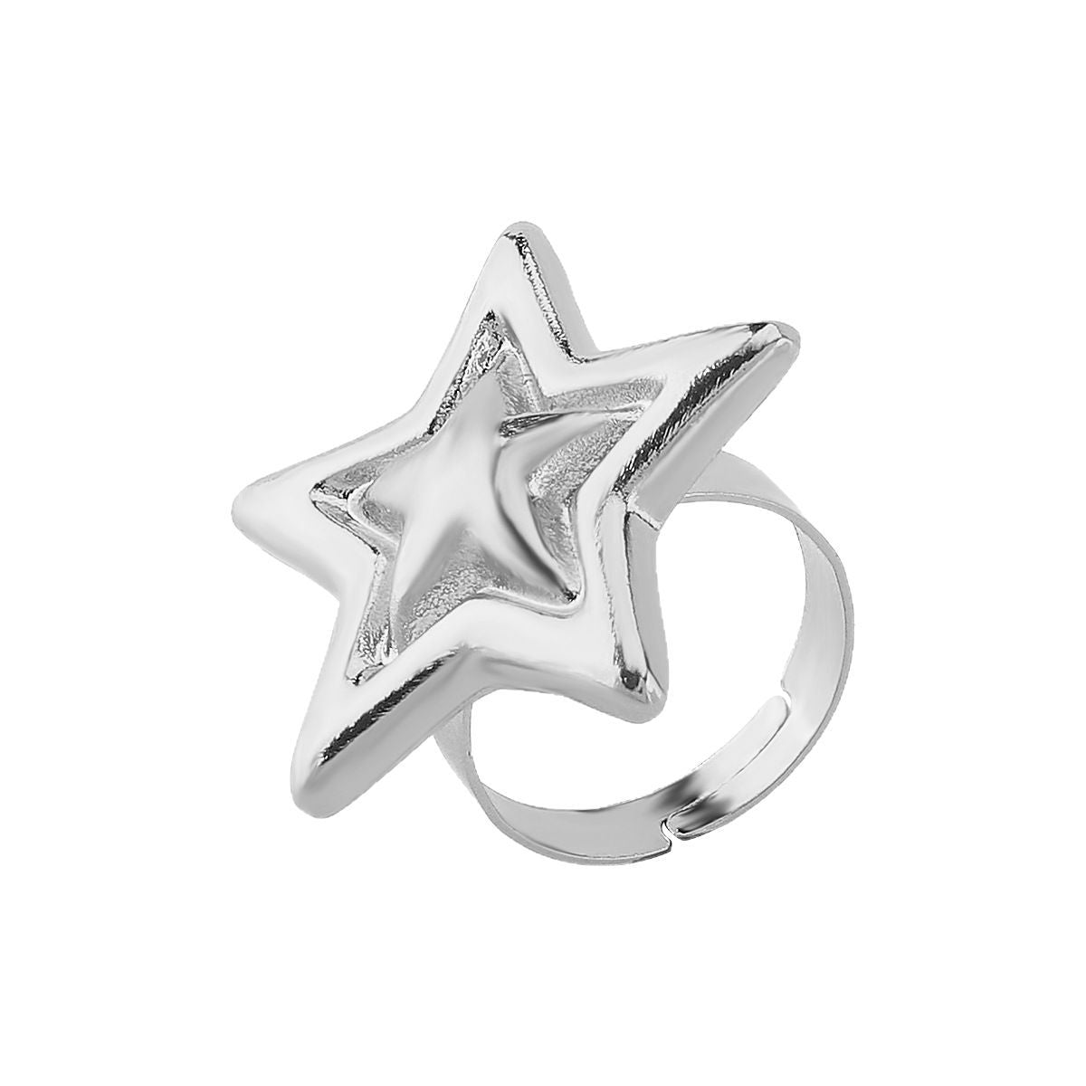 Wholesale double five-pointed star earrings necklace ring niche creative