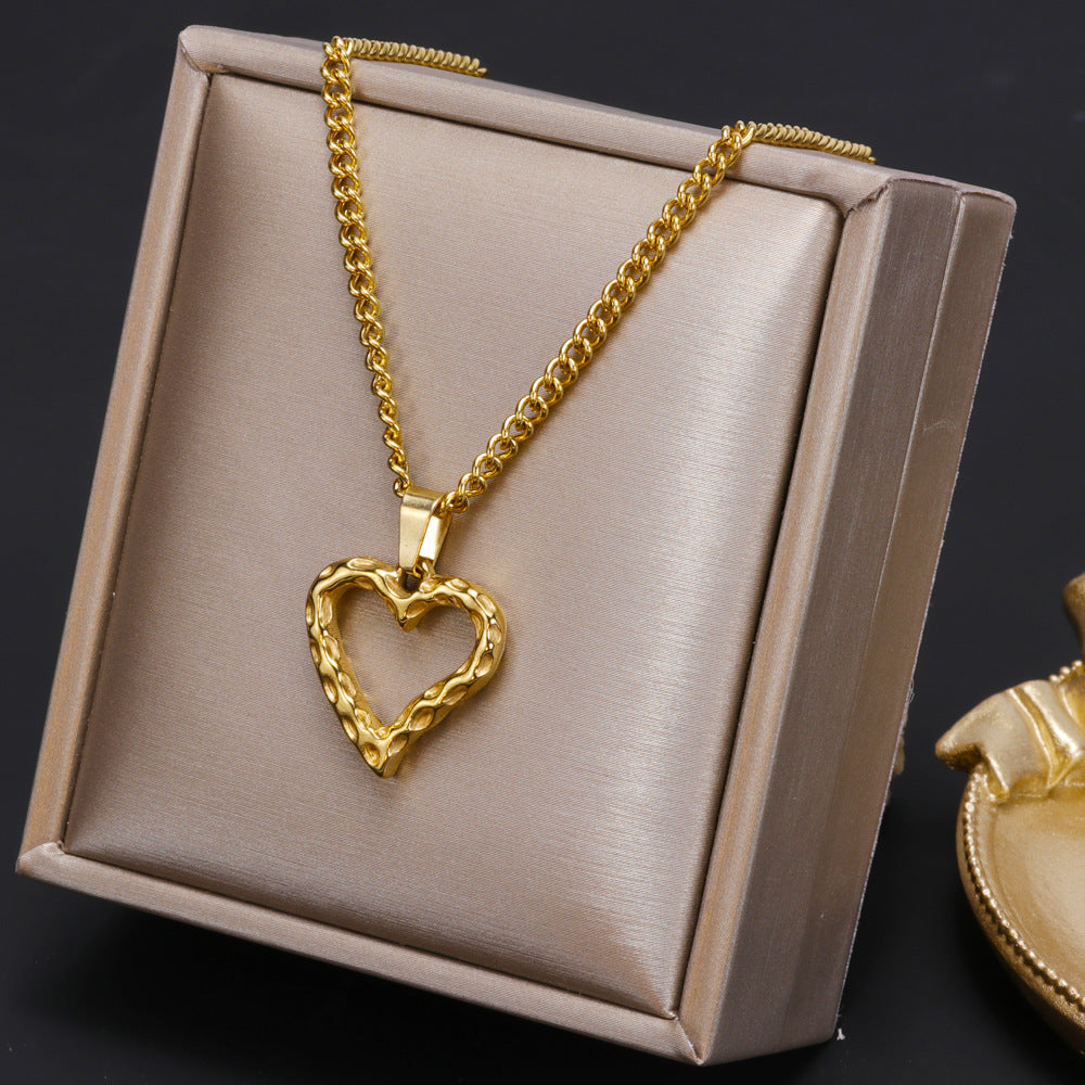 Wholesale Titanium Steel Love Heart Devil Eye Cross Necklace ACC-NE-FeiLing012