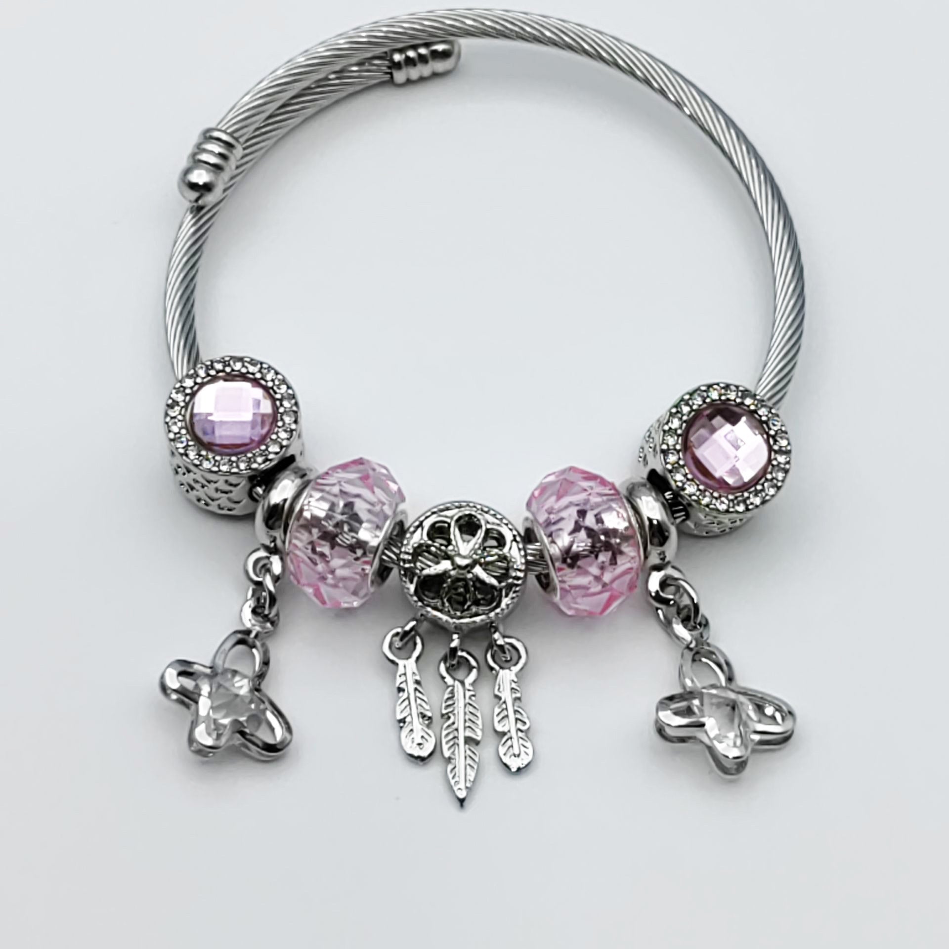 Wholesale Crystal Dream Catcher Flower Love Bracelet Beaded Bracelet ACC-BT-Mindin002