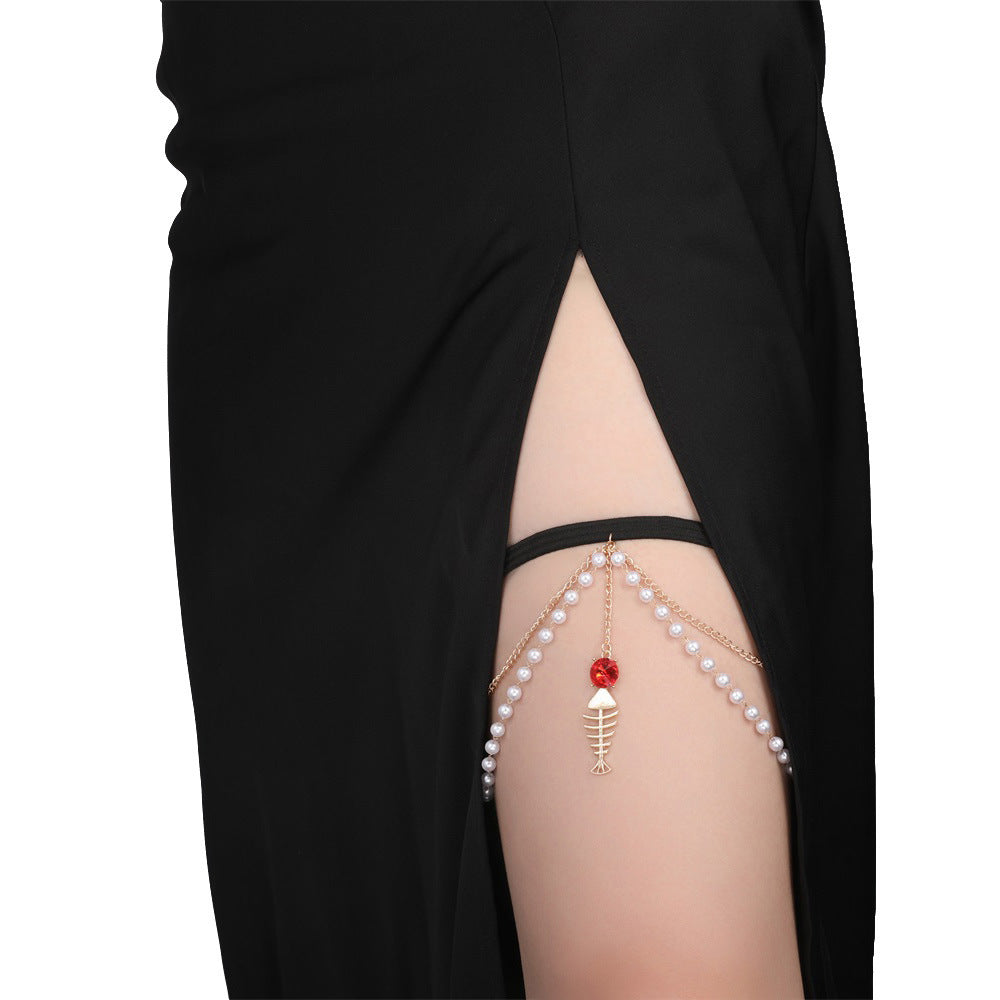 Wholesale Elastic rope double layer pendant chain leg chain