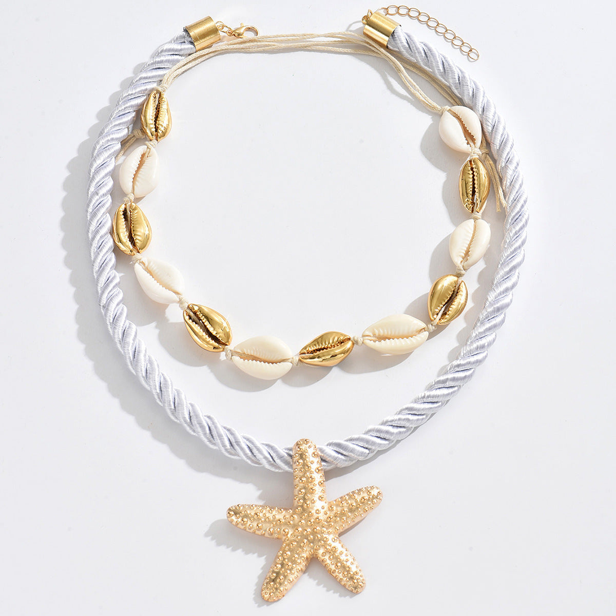 Wholesale  Exaggerated Beach Style Alloy Starfish Necklace