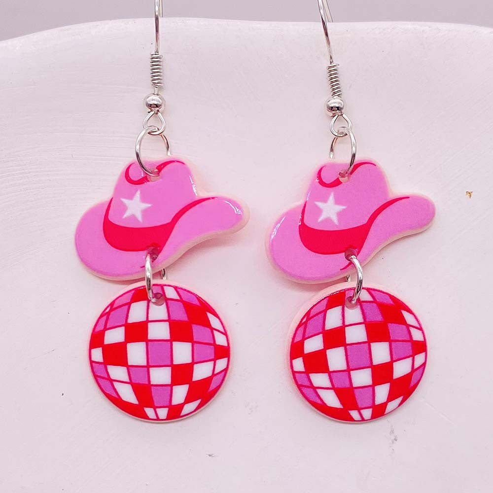 Wholesale Western Cowboy Style Acrylic Earrings ACC-ES-ChenY068
