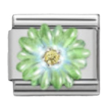 Wholesale 10pcs Italian Charm Bracelet 9mm DIY Splicing Flower Elements Stainless Steel Composable Bracelet