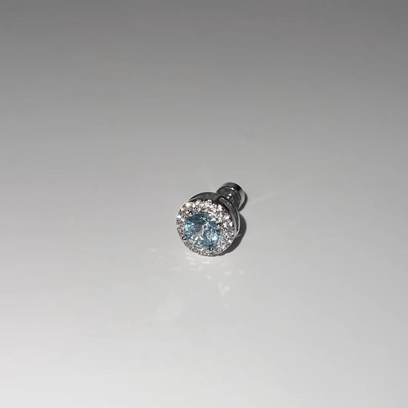 Wholesale Titanium Steel Sparkling Summer Clear Zircon Ear Bone Nails Earrings