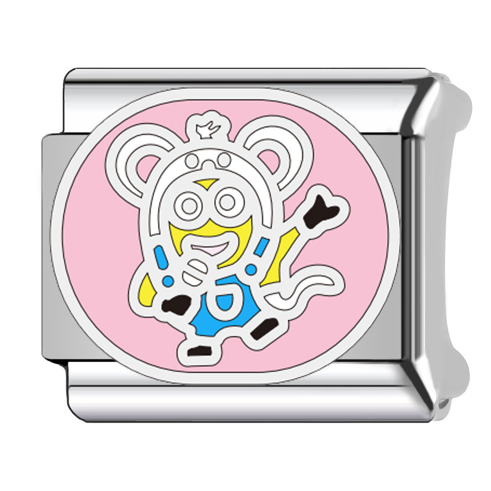 Wholesale Italian Charm Bracelet 9mm DIY  cartoon zodiac Minions elastic Creative Stainless Steel Composable Bracelet