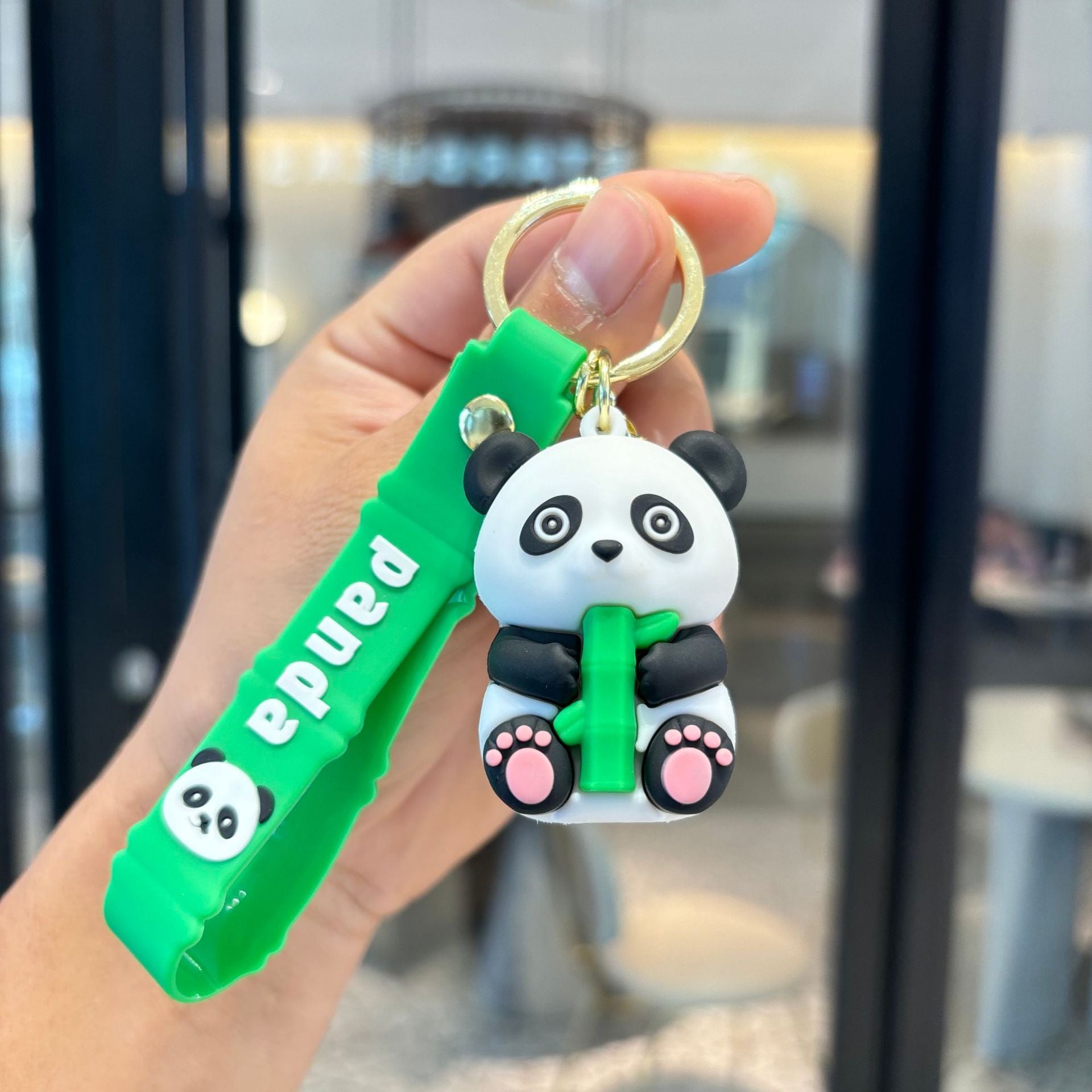 Wholesale Cartoon Little Panda Keychain Pendant Pvc Panda Doll Keychain