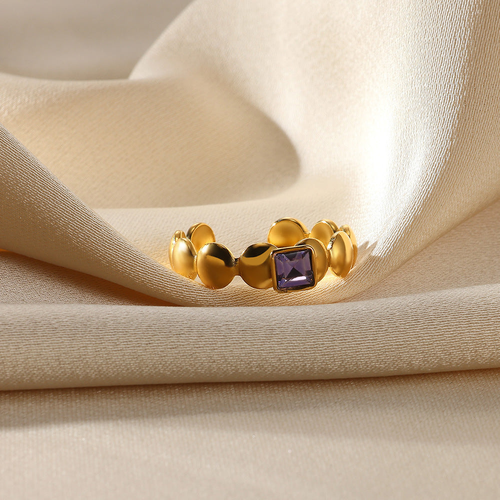 Wholesale Stainless steel vintage flower ring