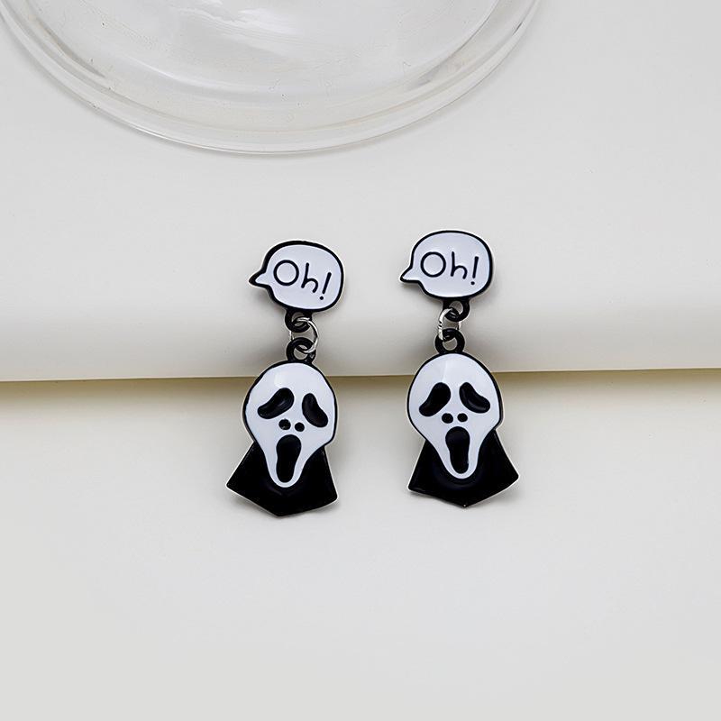 Wholesale Halloween Funny Skull Ghost Cross Earrings ACC-ES-ZhuiWo008