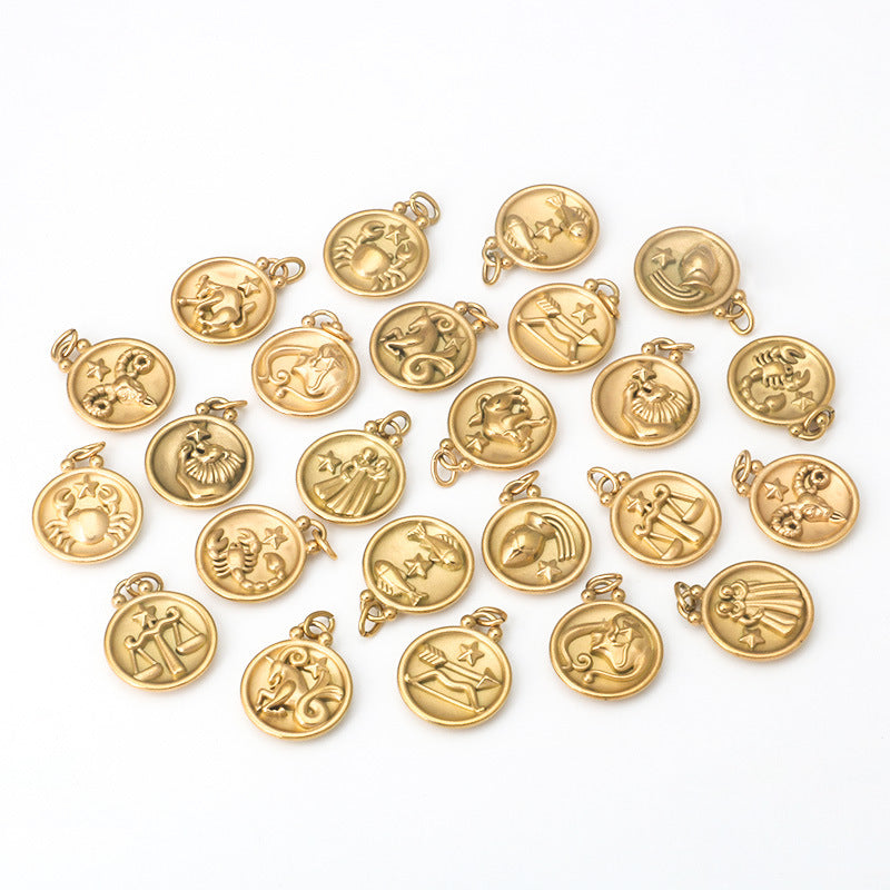 Wholesale Stainless Steel Twelve Contion Gold Pendant