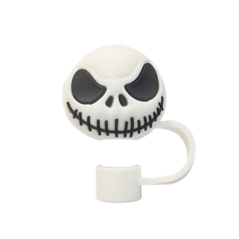 Wholesale 10pcs 10mm Straw Cover Halloween Silicone Straw Caps for Cup Decoration Straw Tube Cap ACC-SCR-WX001
