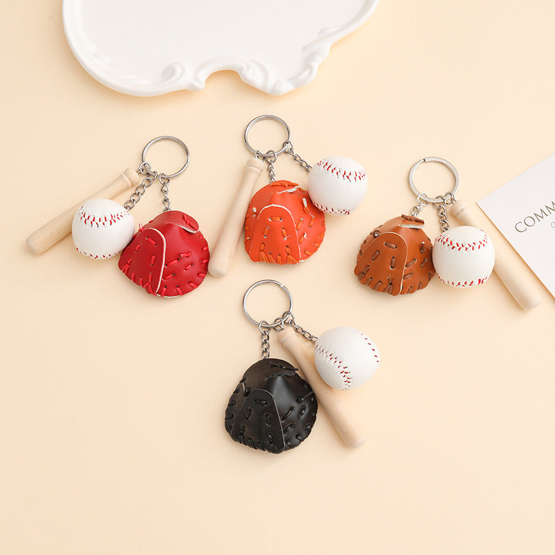 Wholesale  Mini Baseball Three-Piece Keychain