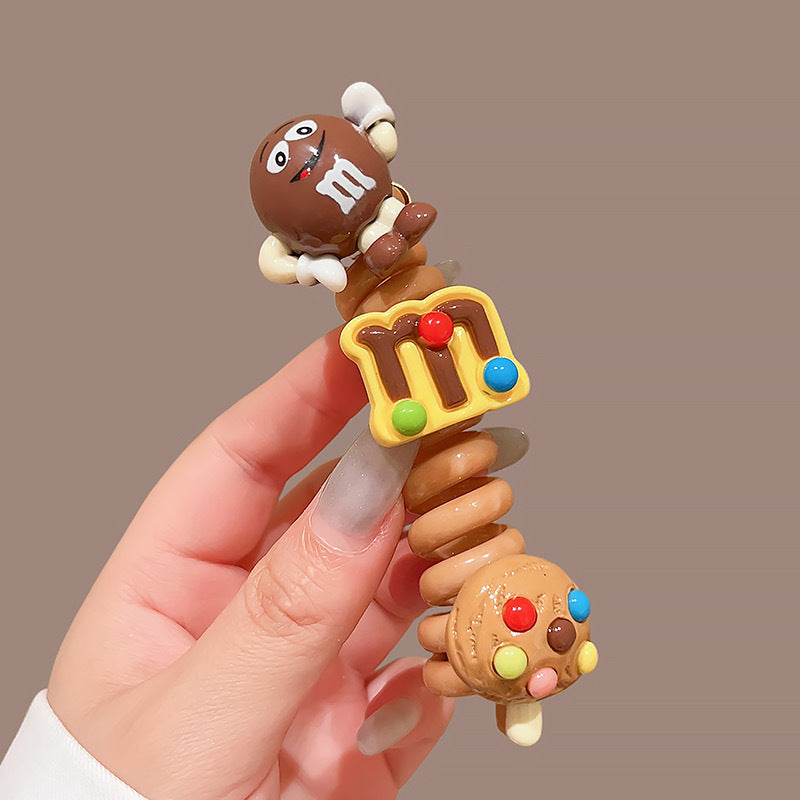Wholesale Cartoon Funny Telephone Line Hair Scrunchies ACC-HS-Hanl007