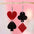 Wholesale  Valentine's Day Poker Color Love Sequins Acrylic Pendant Earrings