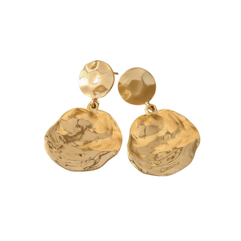 Wholesale Ocean-Inspired Textured Gold Conch and Starfish Stud Earrings