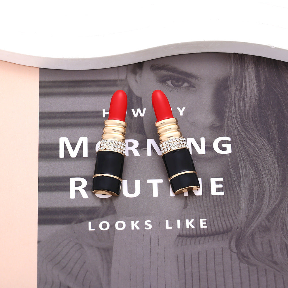 Wholesale Valentine's Day Glazed Lipstick Earrings