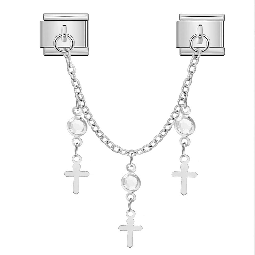 Wholesale  Italian Charm Bracelet 9mm DIY Butterfly Star Shape   Creative Stainless Steel Composable Bracelet