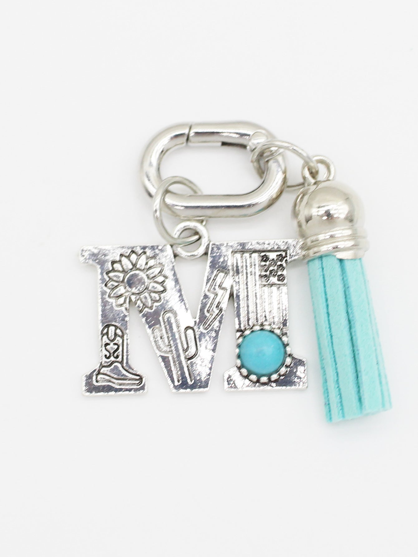Wholesale New Ethnic Style Turquoise 26-Letter Tassel Shoe Bag Pendant Jewelry