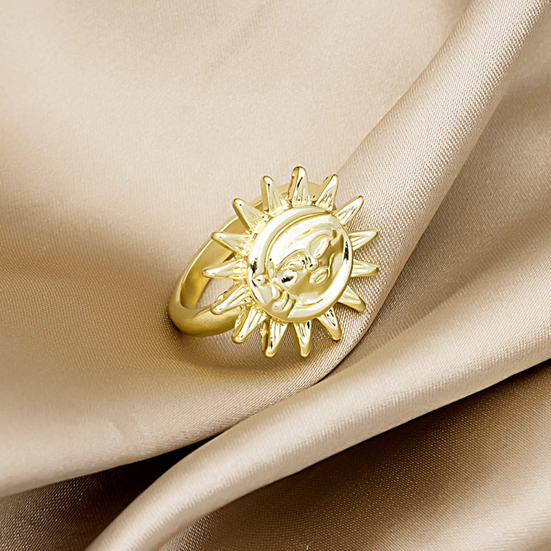 Wholesale  creative metal sunflower ring