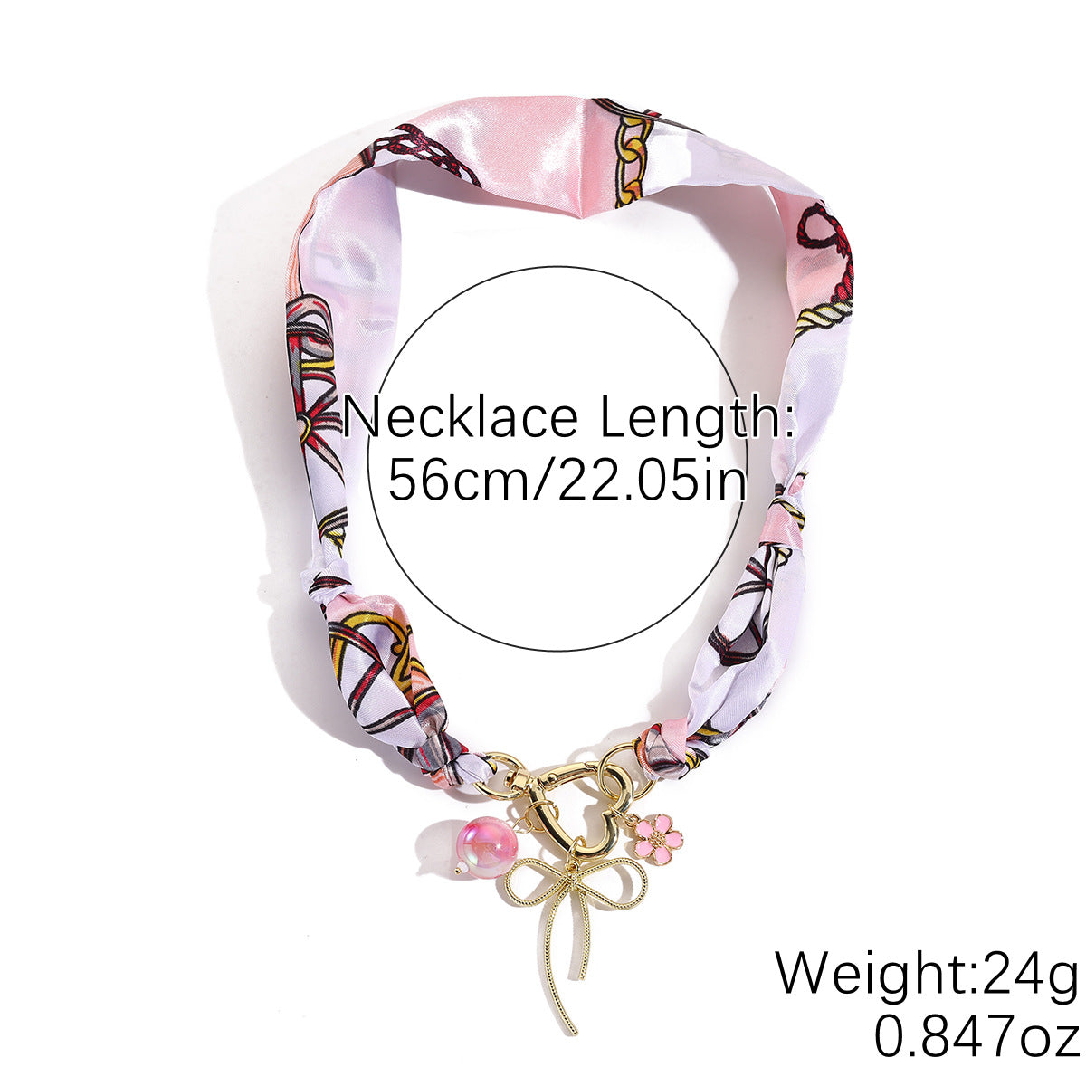 Wholesale New Maillard Colorful Printed Silk f Necklace Hand-Knotted Etsy Bohemian Fashion Accessories