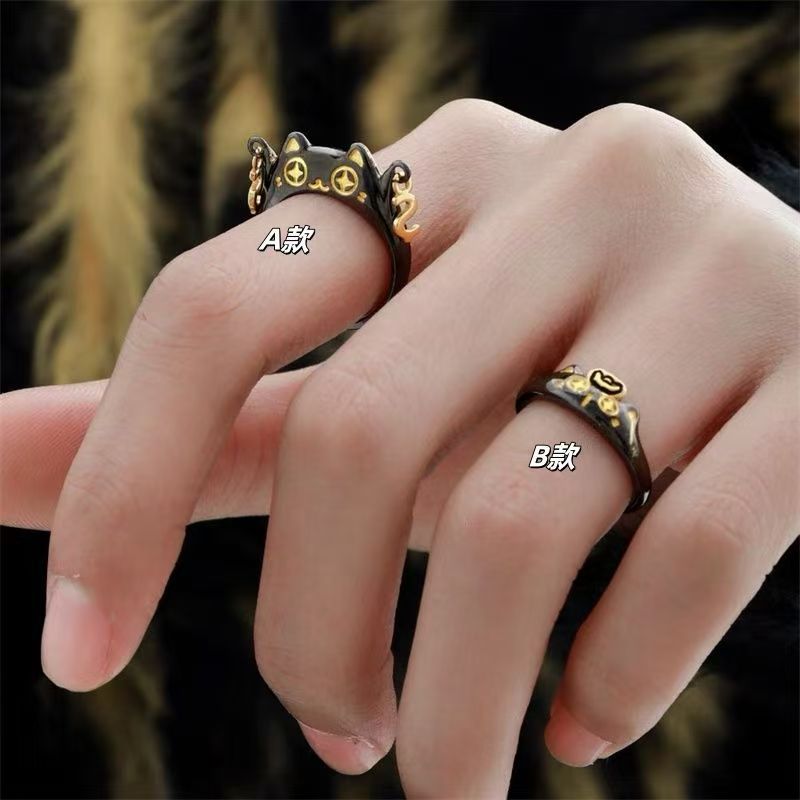 Wholesale Cartoon Cute Oil-Dropping Cat Reading Earrings