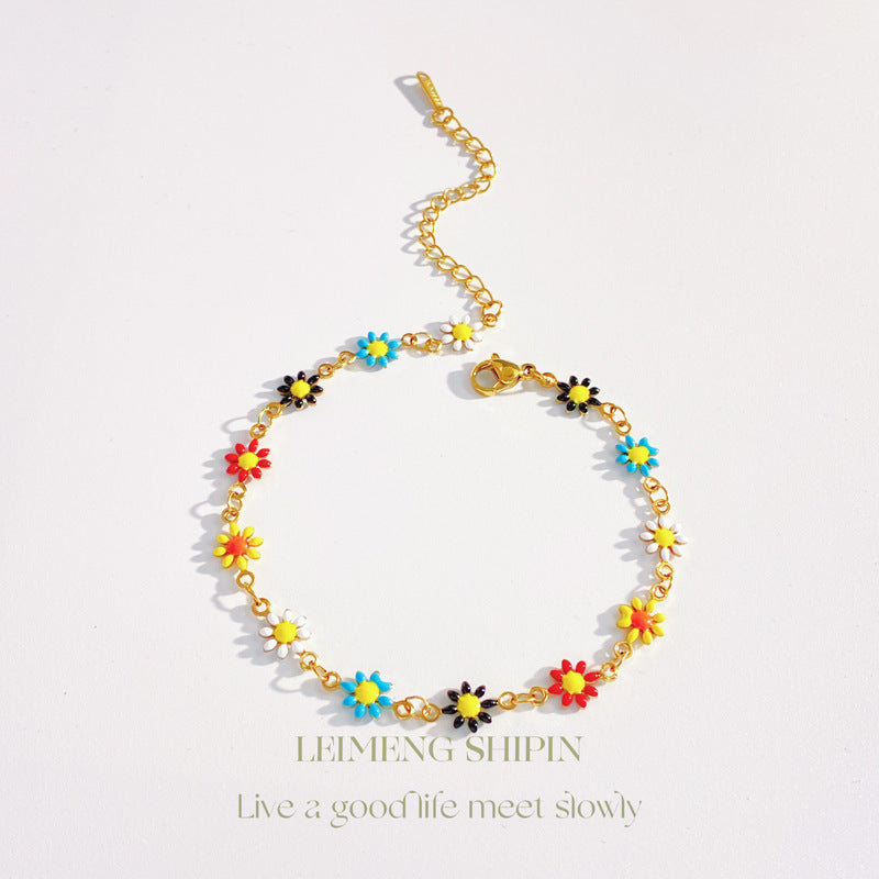 Wholesale Summer Daisy Flower Bracelet