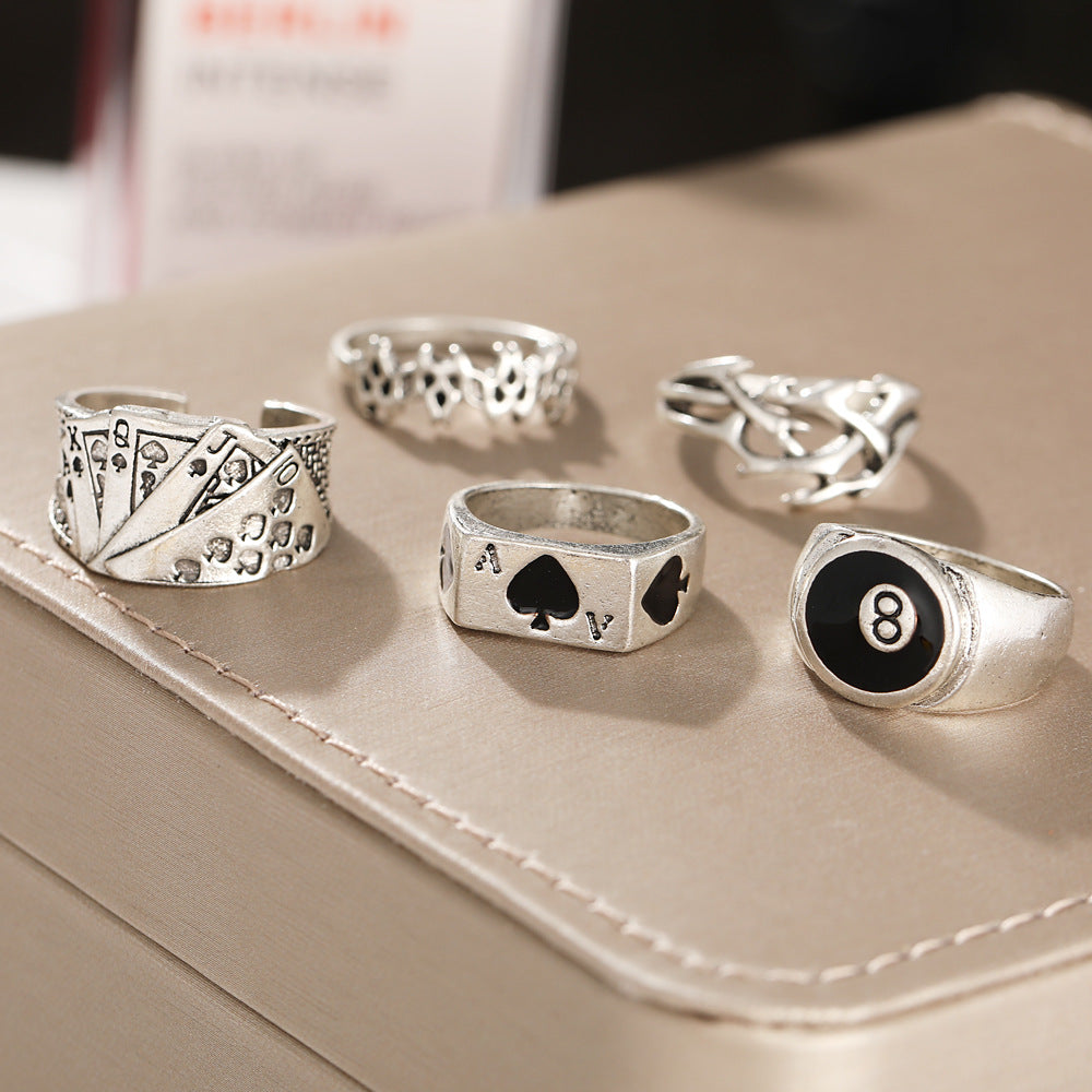 Wholesale Playing card spade ring