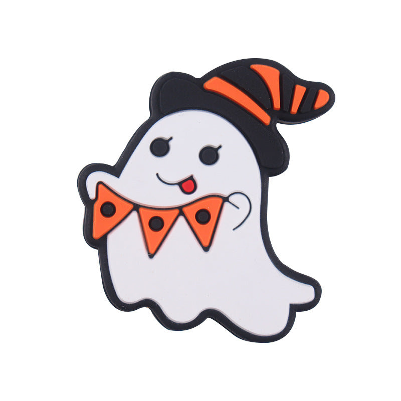 Wholesale 5pcs Cartoon Halloween Pumpkin Skull Silicone Focal Beads ACC-BDS-GuangTian034