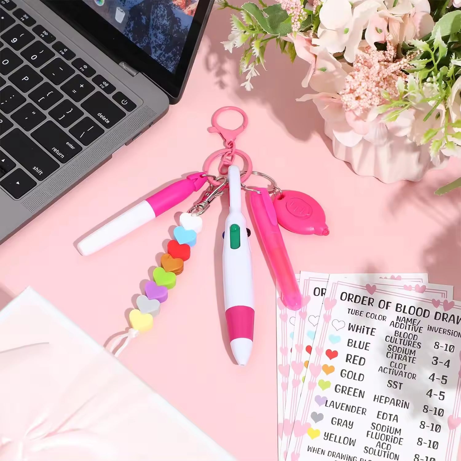 Wholesale Nurse Pen Mini Light Keychains Set ACC-KC-XinDing003