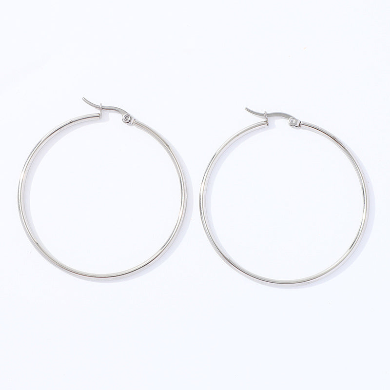 Wholesale  geometric exaggerated stainless steel earrings five-pointed star shaped earrings