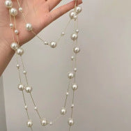 Wholesale Silver Pearl Necklace Elegant French Style Women S Fashion Jewelry Accessory Gift