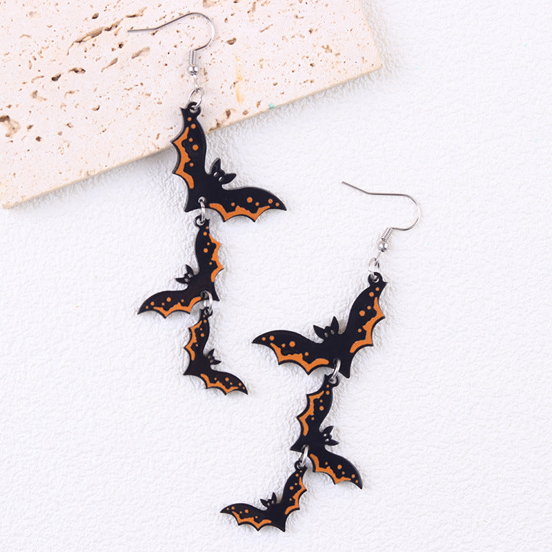 Wholesale Chic Geometric Acrylic Bat Earrings  Jewelry Accessory