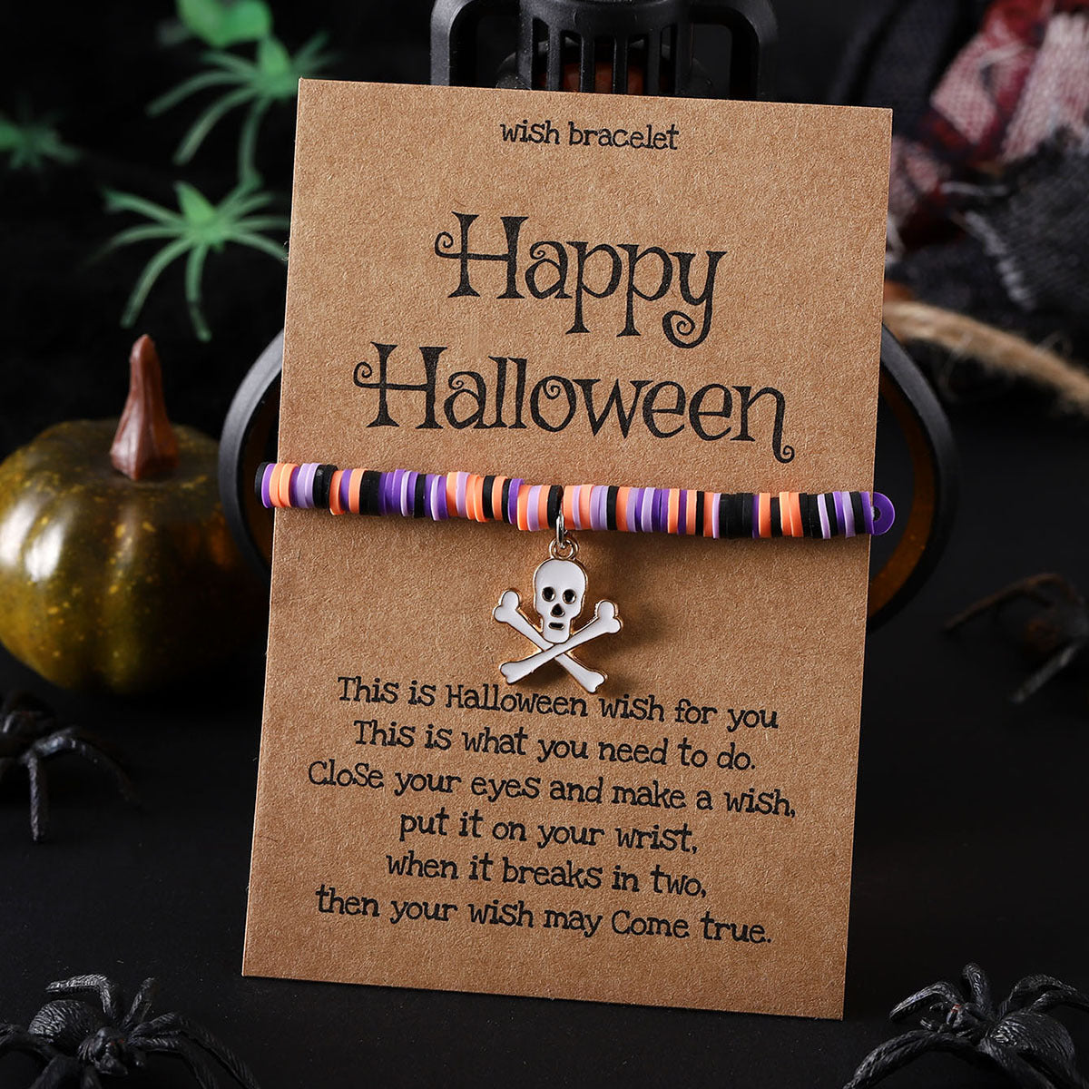 Wholesale  Ghost Pumpkin Skull Pendant Adjustable Bracelet