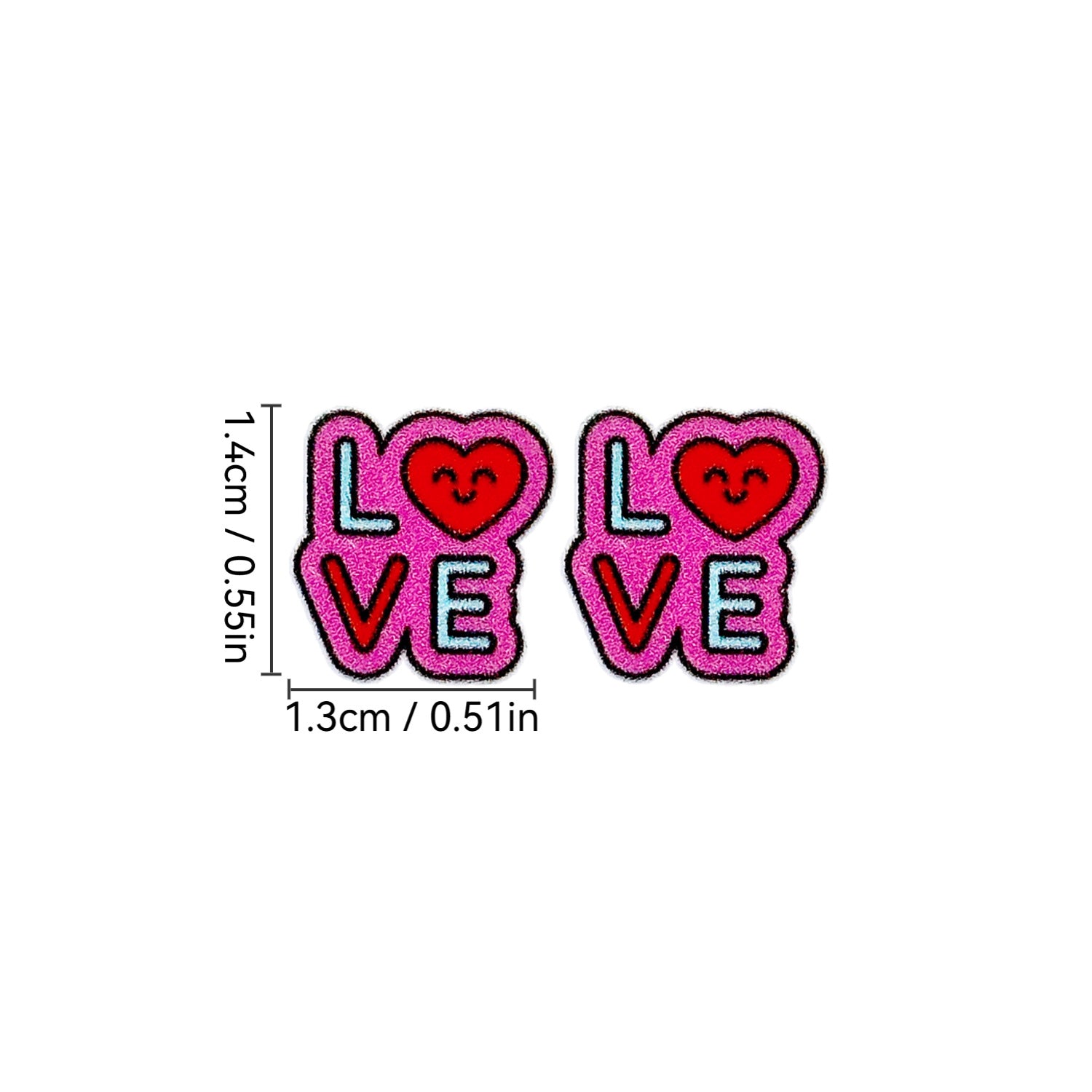 Wholesale Wooden Love Heart Cartoon Cupid Romantic Valentine's Day Earrings