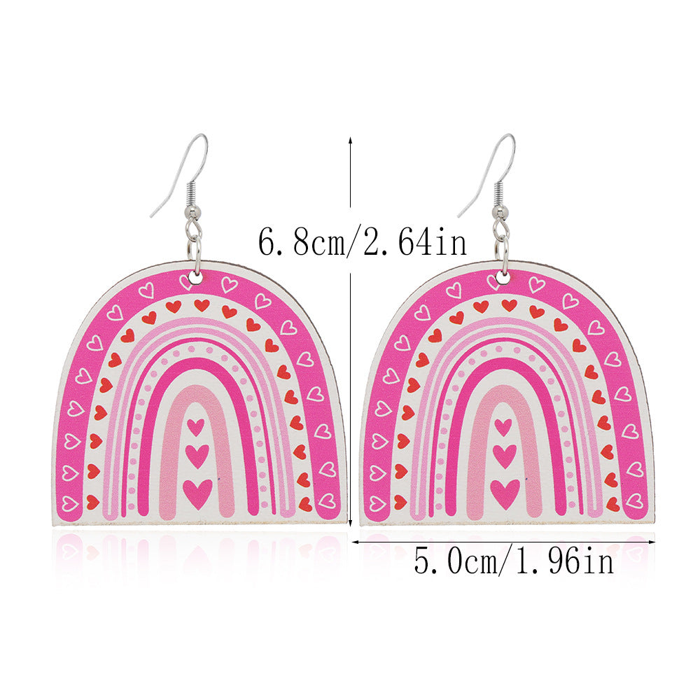 Wholesale  Love Truck Love Letter Printed Ear Hook Earrings