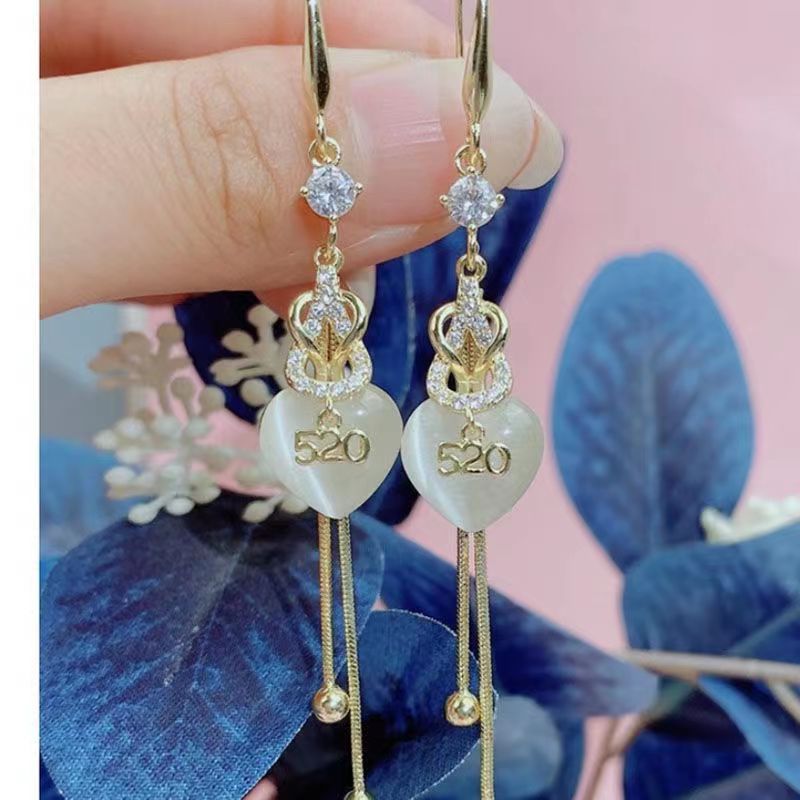 Wholesale Love Tassel Valentine's Day Earrings