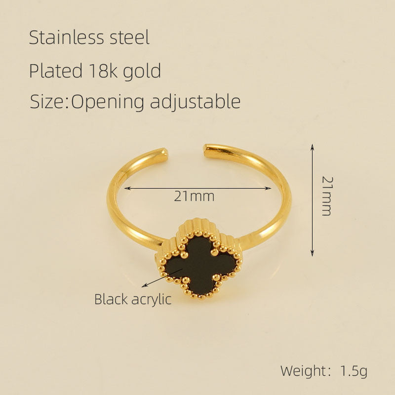 Wholesale Adjustable stainless steel heart-shaped ring