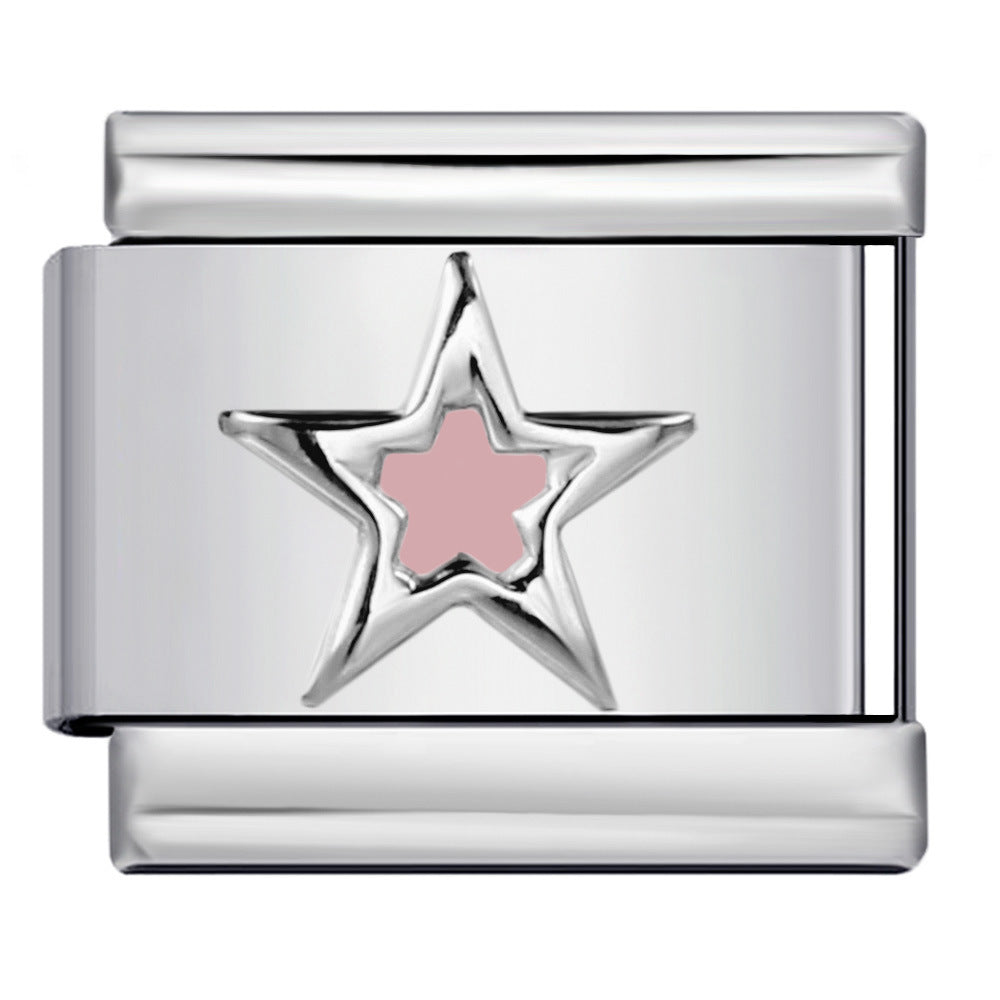 Wholesale 9mm Italian Charm Starter Bracelets DIY square Single Section Creative Stainless Steel Composable Bracelet