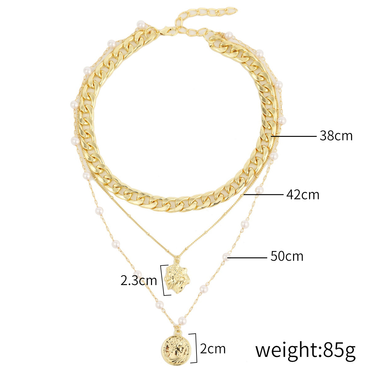 Wholesale Multi-layer Double-layer Necklace Clavicle Chain Love Necklace