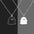 Wholesale black and white ghost couple necklace double layer necklace