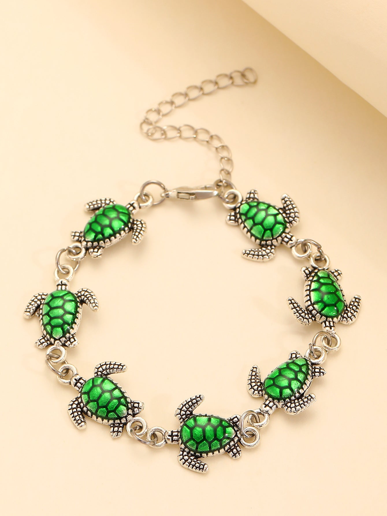 Wholesale Vintage Turtle Card Couple Braided Bracelet Bohemian