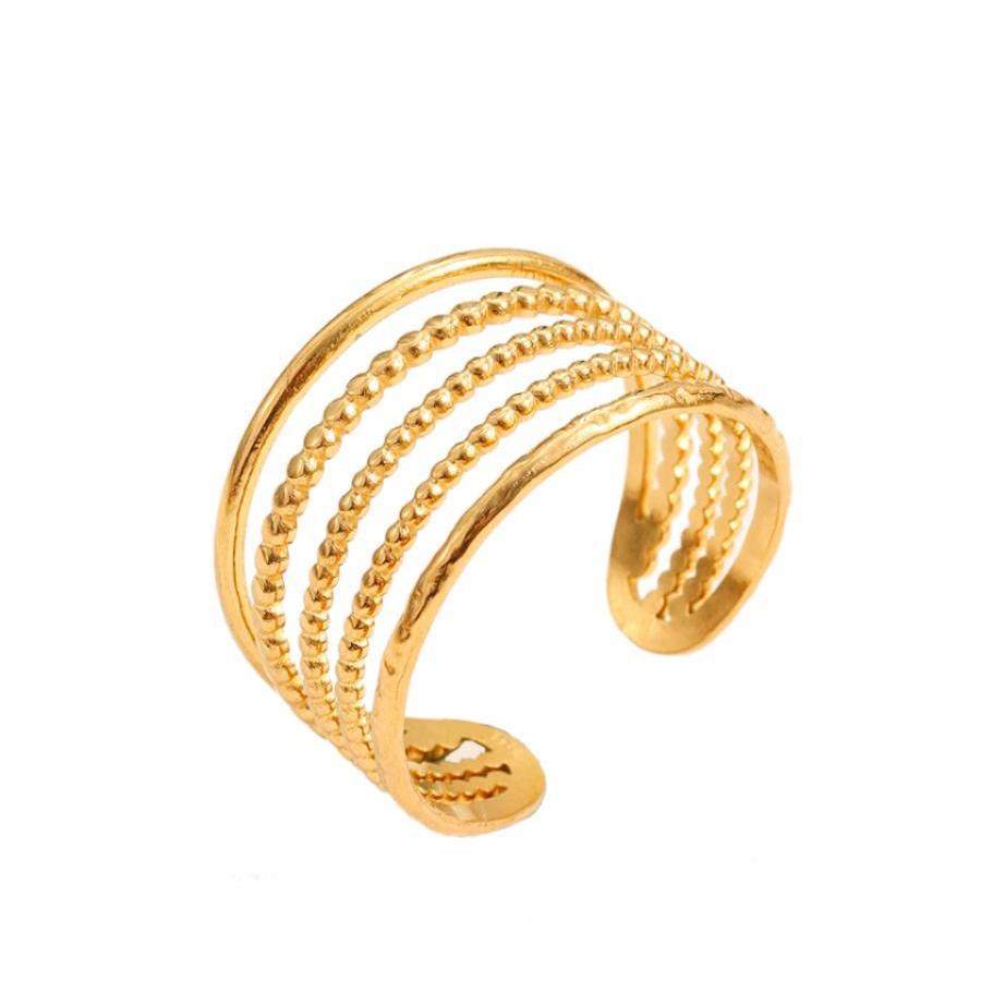 Wholesale Stainless Steel Ring 18k Gold Plated Rings ACC-RS-MuC001