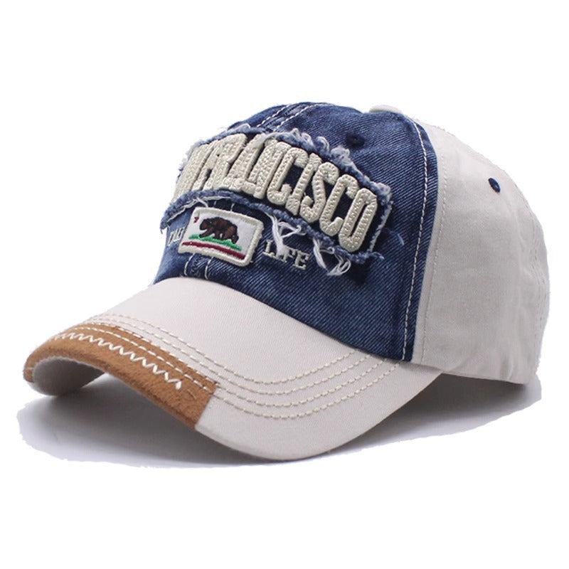 Wholesale retro fresh embroidery letter fashion hat color matching baseball cap