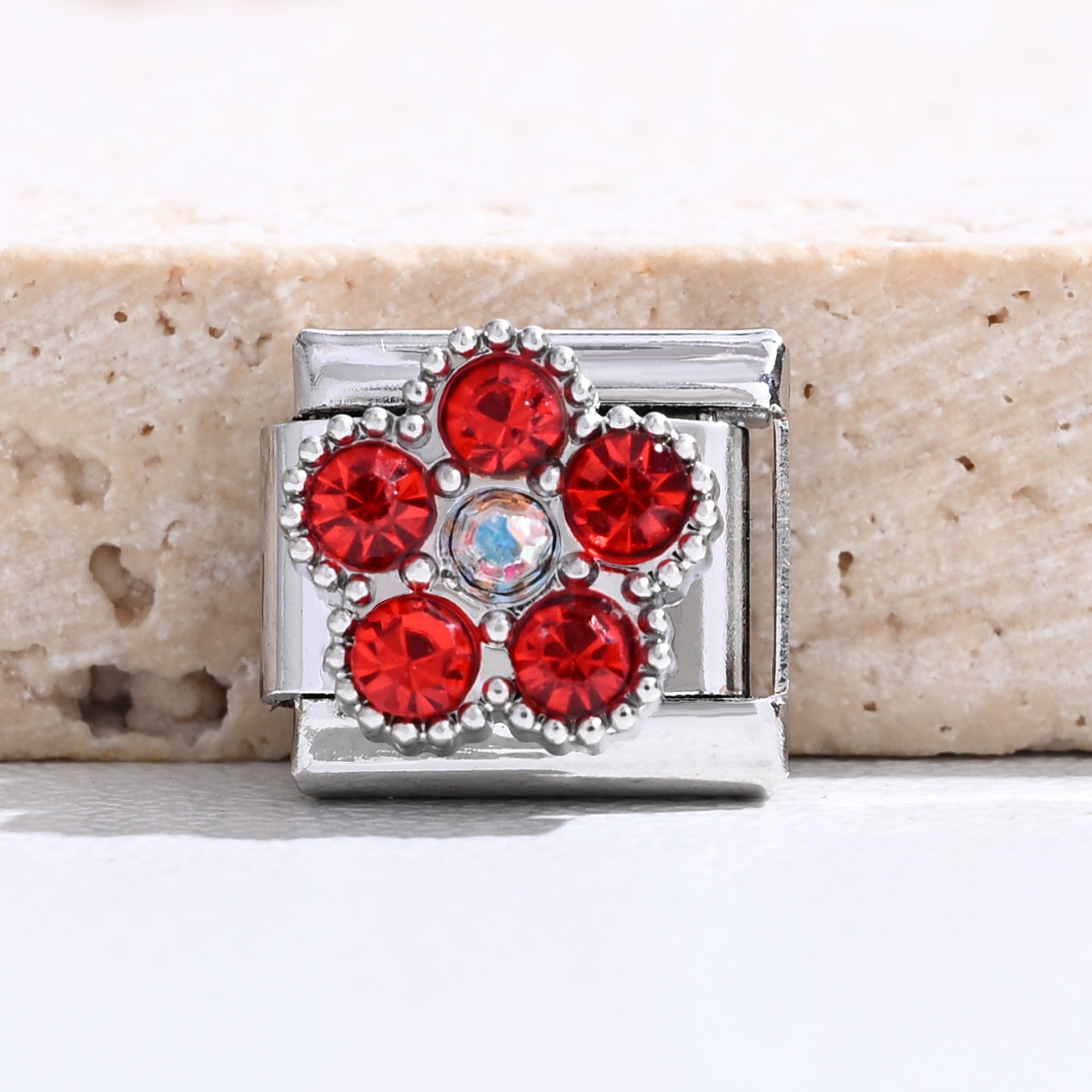 Wholesale 9mm Italian Charm Starter Bracelets DIY square Single Section Creative Stainless Steel Composable Bracelet